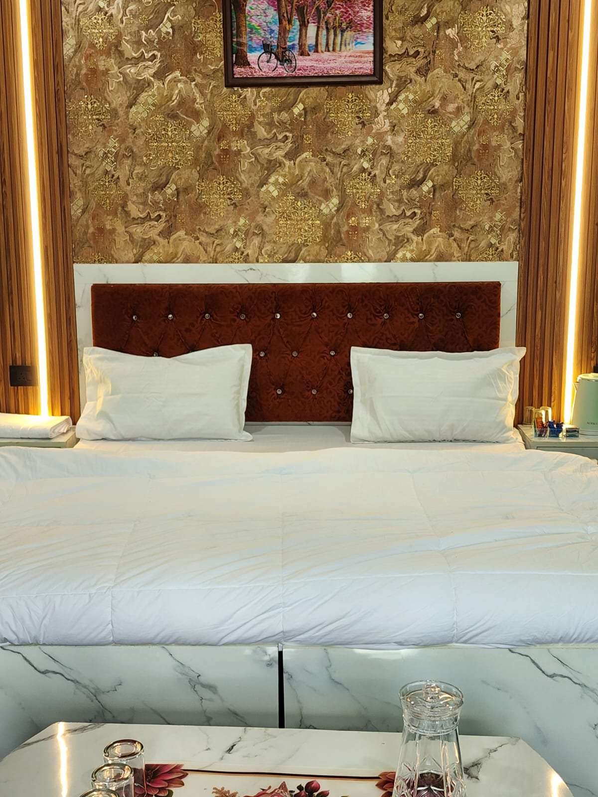 Family room bedding at Riverside Royale