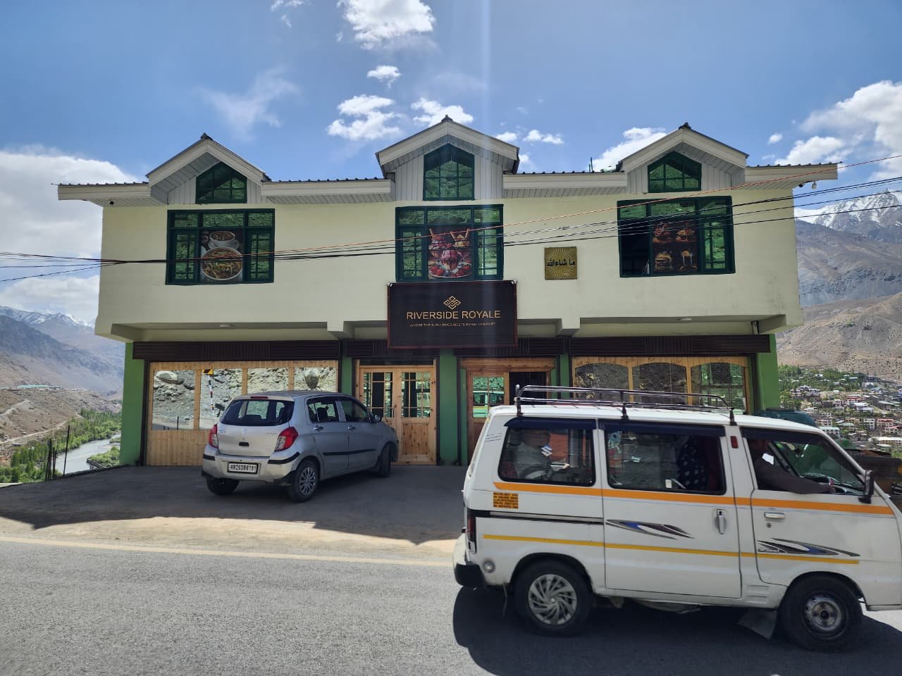Riverside Royale hotel front exterior in Kargil